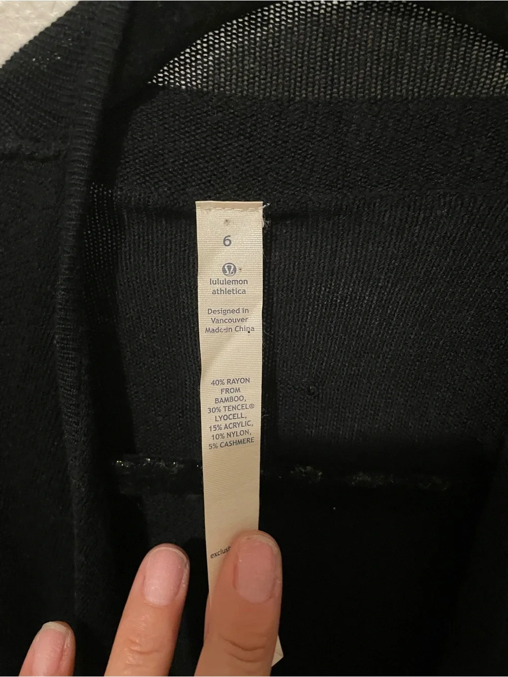 lululemon athletica black Open-Front Cardigan